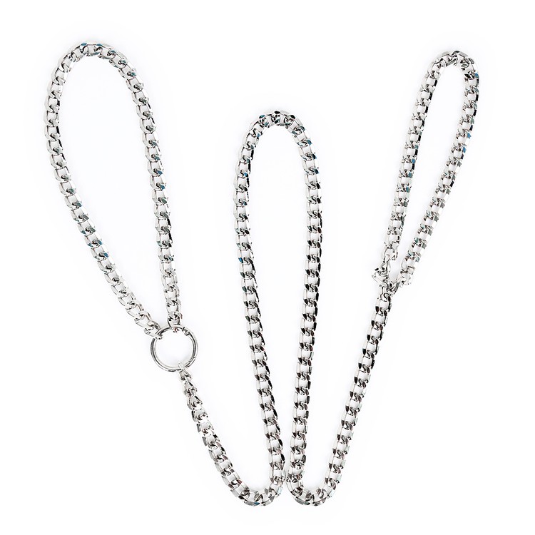 קולר משולב רצועה משרשרת מתכת