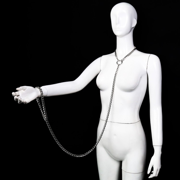 קולר משולב רצועה משרשרת מתכת