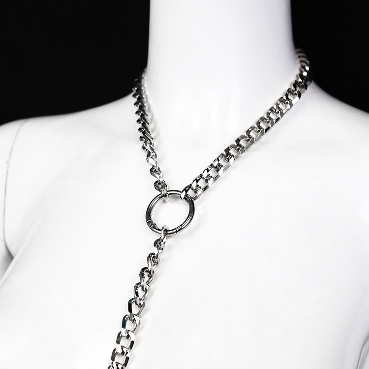 קולר משולב רצועה משרשרת מתכת