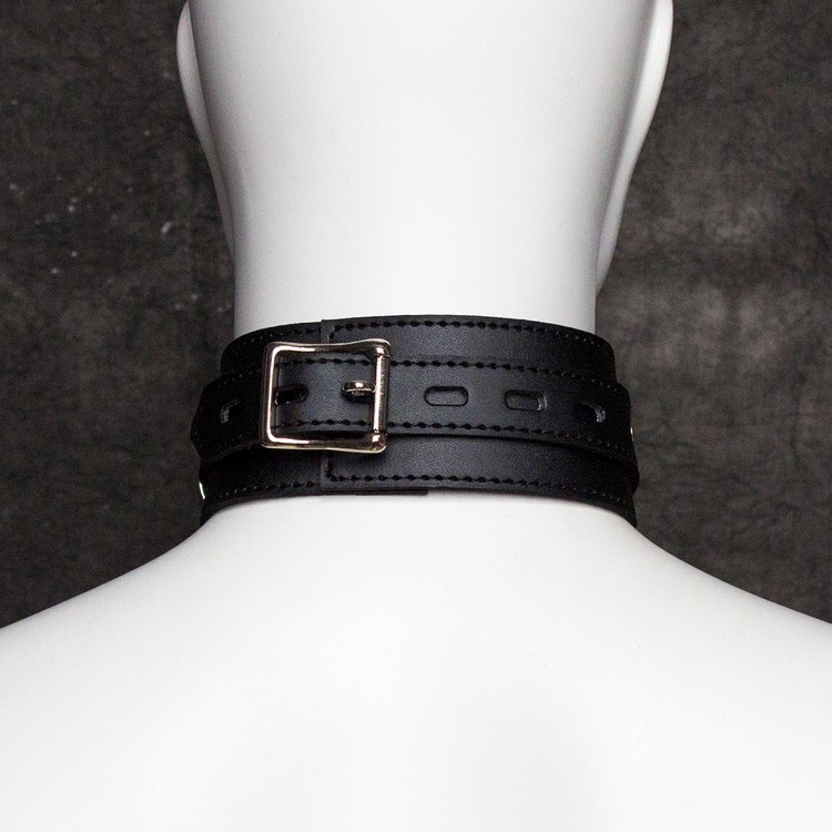 קולר עם 3 טבעות D ורצועת מתכת