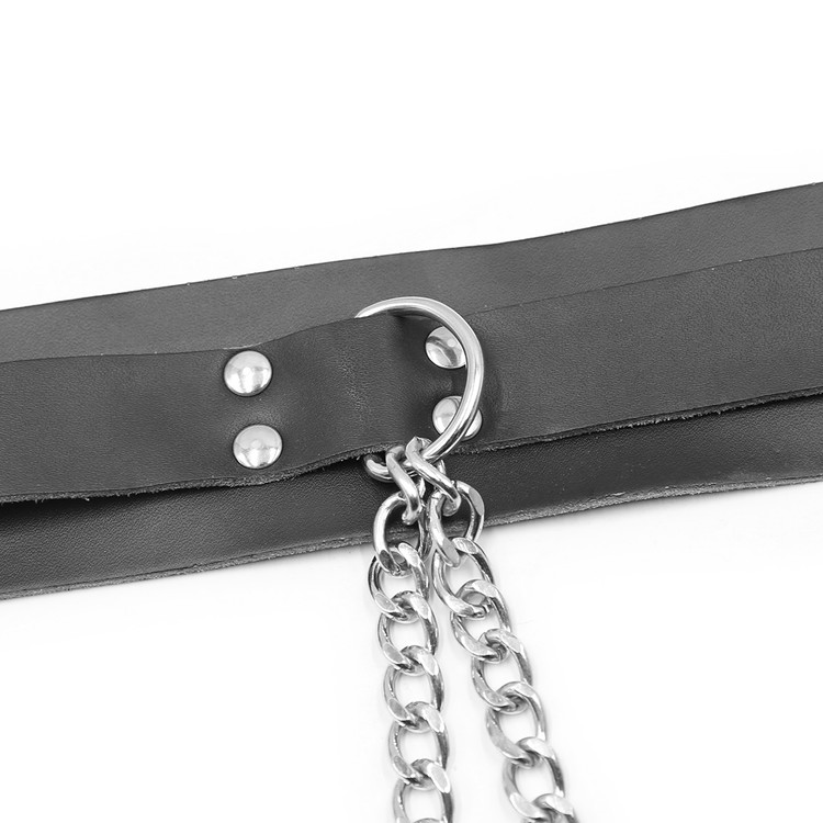 קולר עם אבזם וזוג מצבטי פטמות תנין