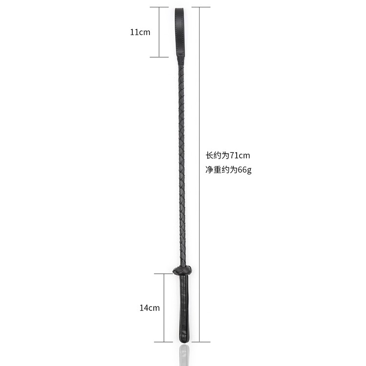 שוט רכיבה ארוך קלוע  קצה צר