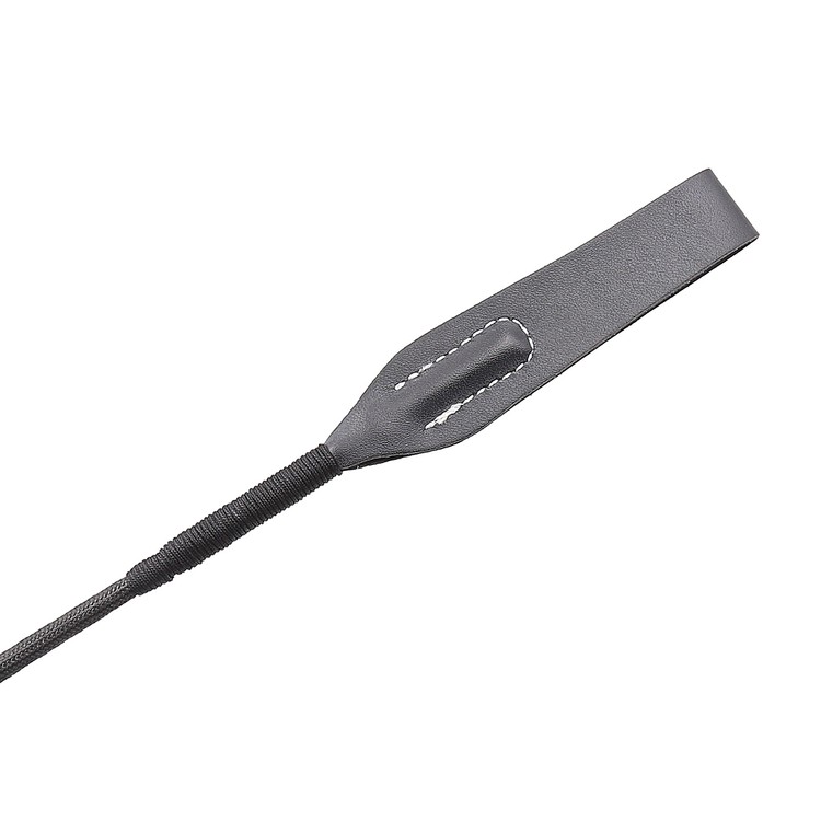 שוט רכיבה קצר עם קצה צר  גימור כסוף