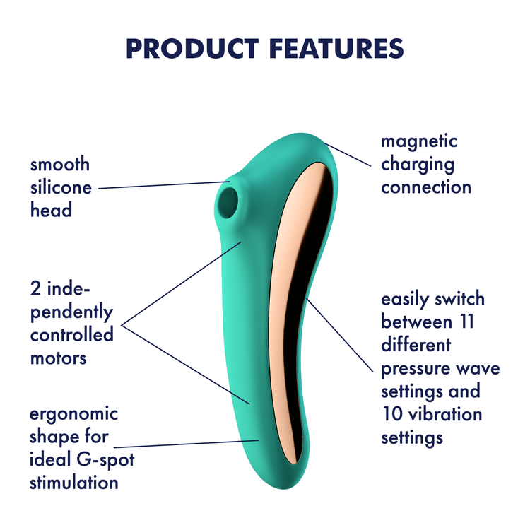 ויברטור יניקה עם רטט  Dual Kiss סטיספייר