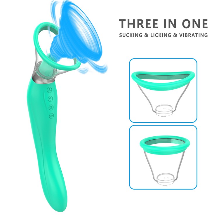 Tripple Love משאבת דגדגן רוטטת ומלקקת