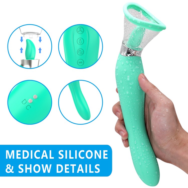 Tripple Love משאבת דגדגן רוטטת ומלקקת