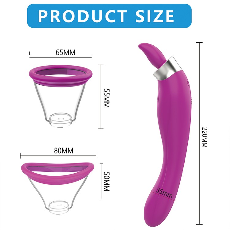 Tripple Love משאבת דגדגן רוטטת ומלקקת