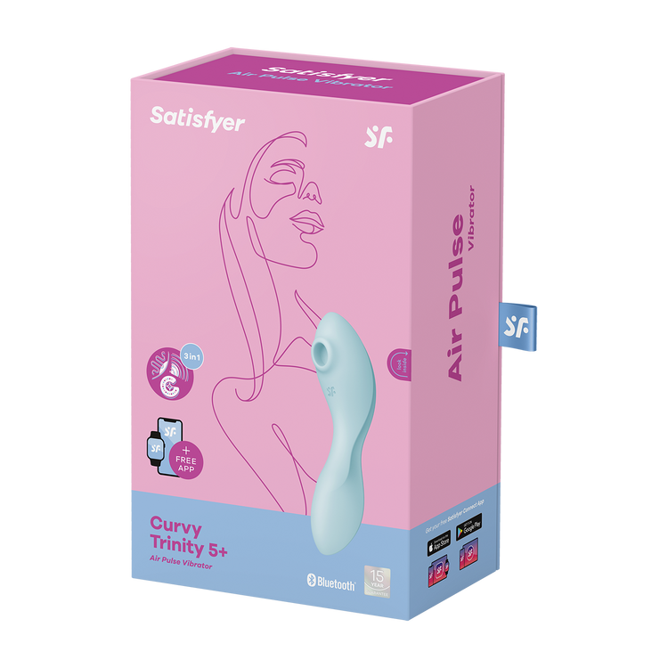 ויברטור יניקה עם רטט עם אפליקציה  Curvy Trinity +5 סטיספייר