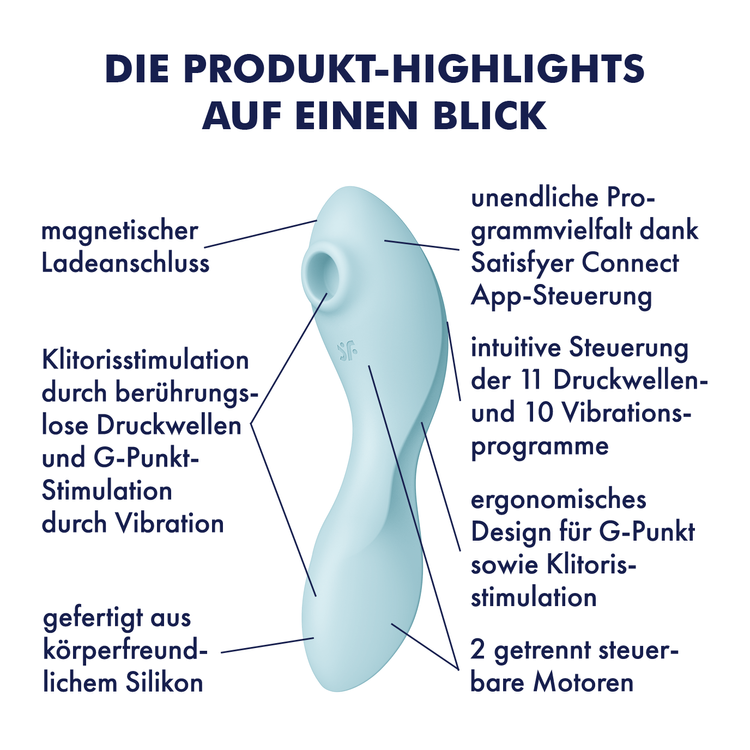 ויברטור יניקה עם רטט עם אפליקציה  Curvy Trinity +5 סטיספייר