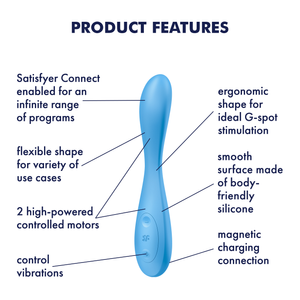 ויברטור לנק' הג'י עם אפליקציה ‎G-Spot Flex +4 סטיספייר