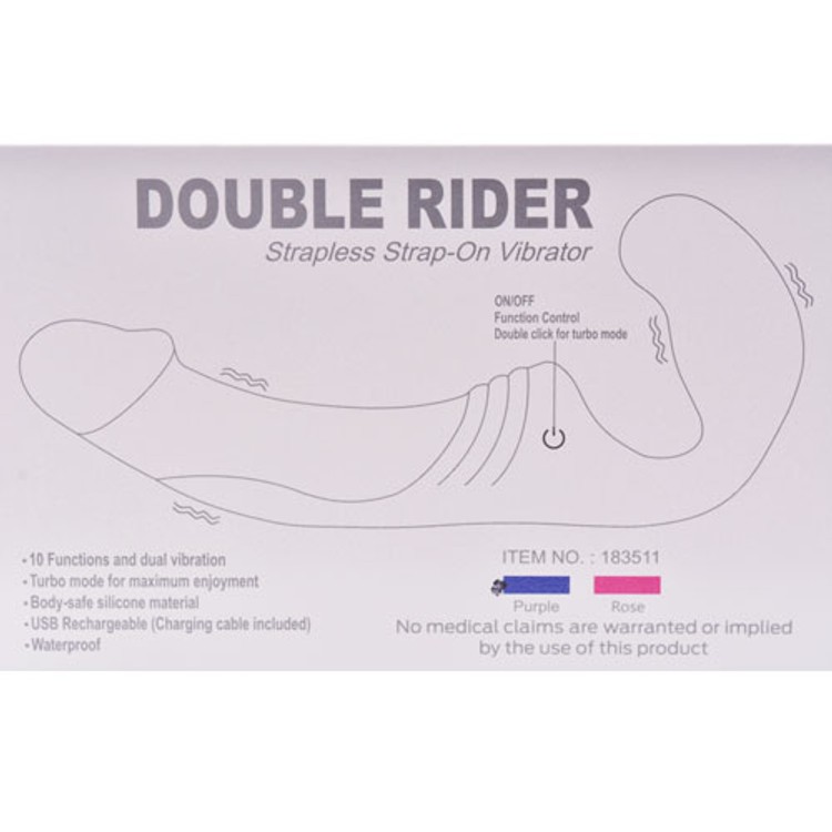 ויברטור סטרפ־און זוגי ללא רצועות Double Rider