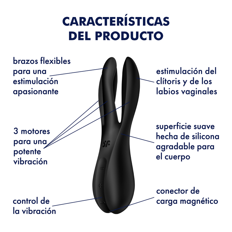 ויברטור חיצוני לגירוי מרובה Threesome 2 סטיספייר