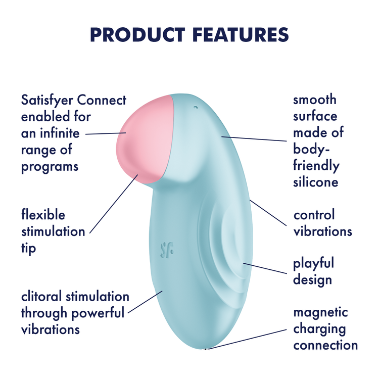 רטט חיצוני  ארגונומי+אפליקציה Tropical Tip סטיספייר