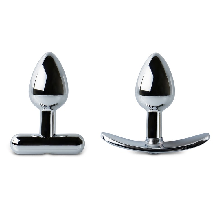 פלאג מתכת עם זנב ורוד קצר+LED