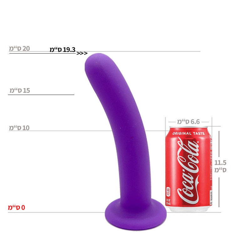 דילדו סיליקון  גדול סגול עם בסיס