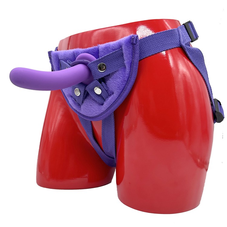 דילדו סיליקון  גדול סגול עם בסיס