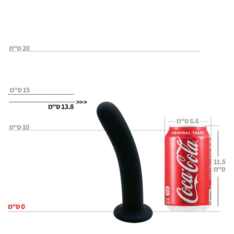 דילדו סיליקון קטן שחור עם בסיס
