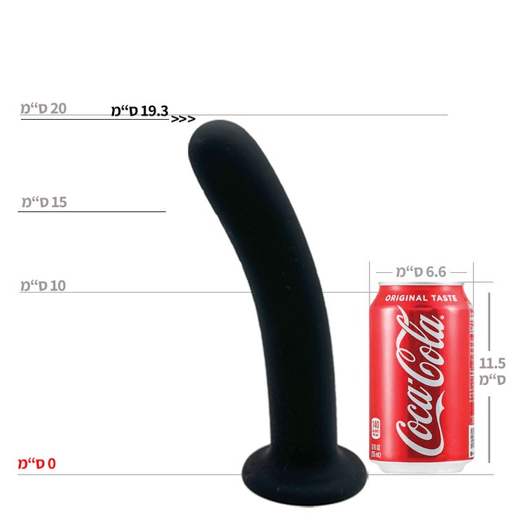 דילדו סיליקון  גדול שחור עם בסיס