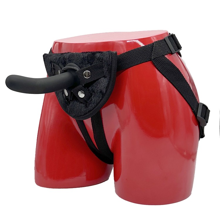 דילדו סיליקון קטן שחור עם בסיס