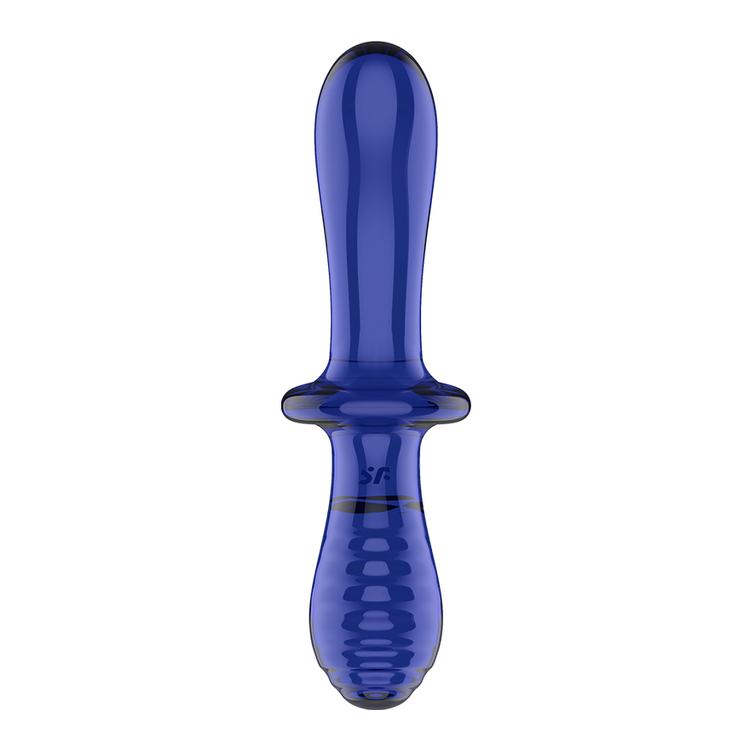 דילדו זכוכית כחולה 'Double Crystal' סטיספייר