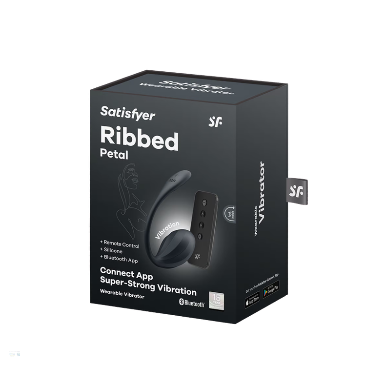 ביצת רטט עם אפליקציה ושלט Ribbed Petal סטיספייר