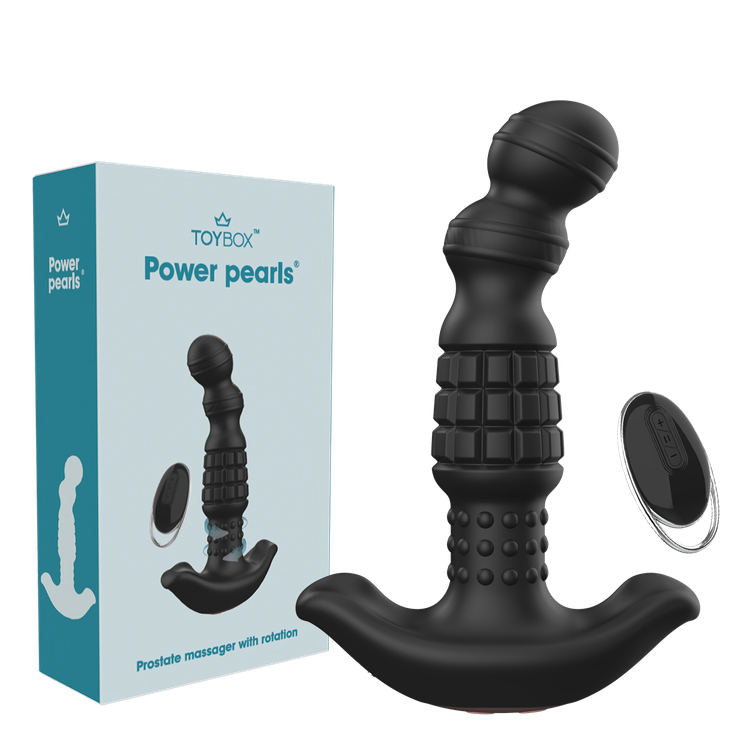 מעסה ערמונית רוטט ומסתובב Power pearls