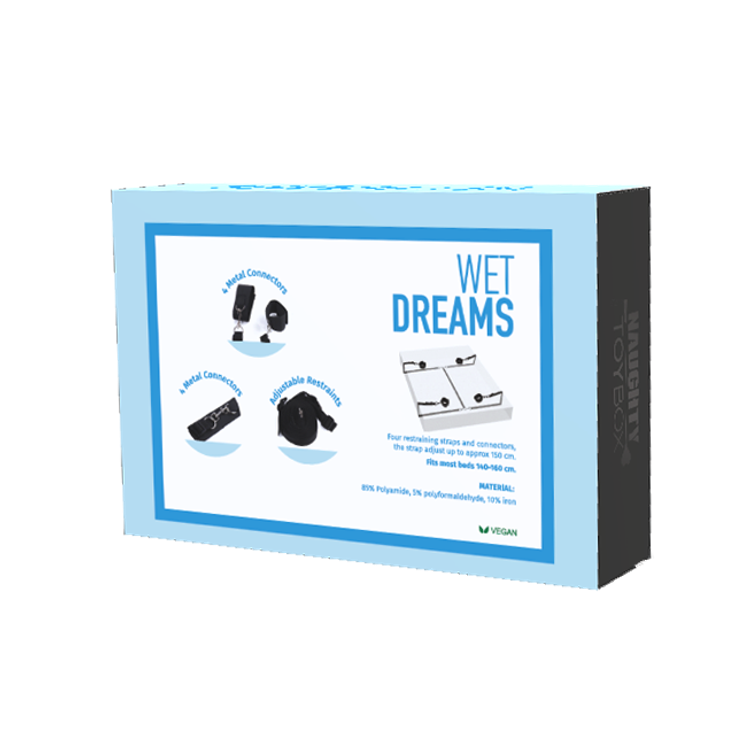 סט קשירה למיטה מוולקרו שחור WET DREAMS