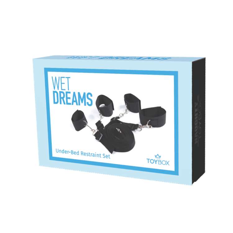 סט קשירה למיטה מוולקרו שחור WET DREAMS