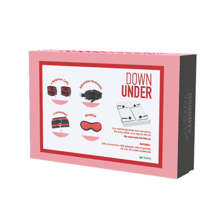 סט קשירה למיטה מנאופרן אדום Down Under