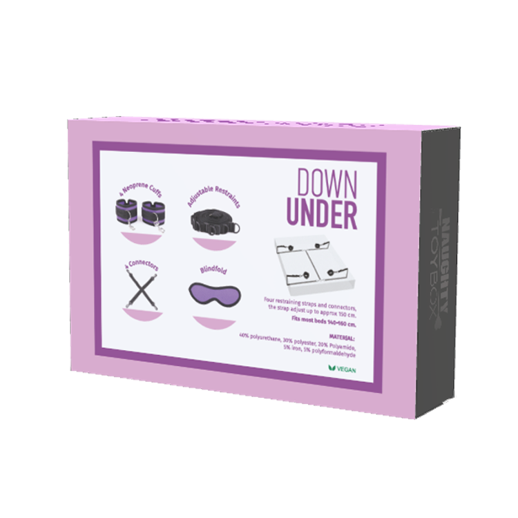 סט קשירה למיטה מנאופרן סגול 'דאון אנדר'