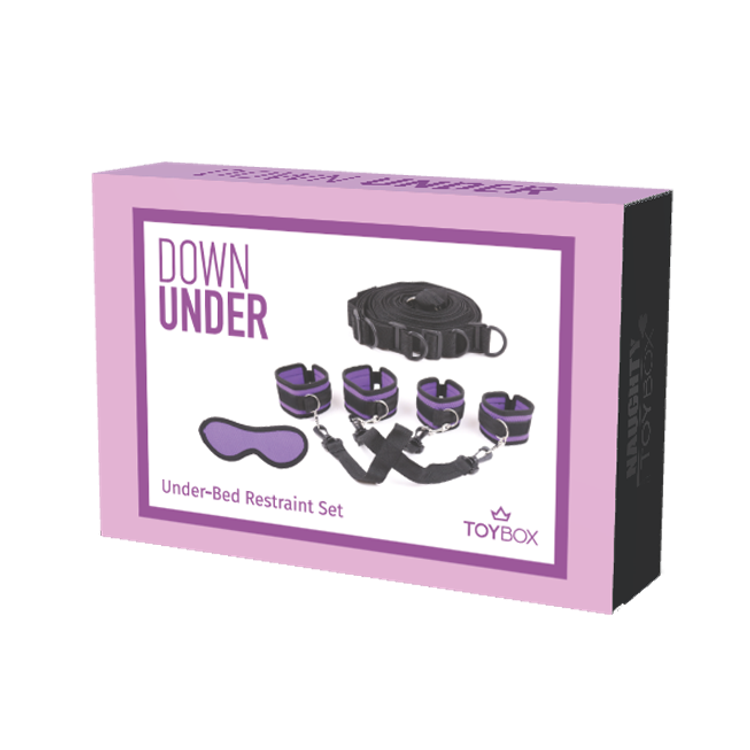 סט קשירה למיטה מנאופרן סגול 'דאון אנדר'