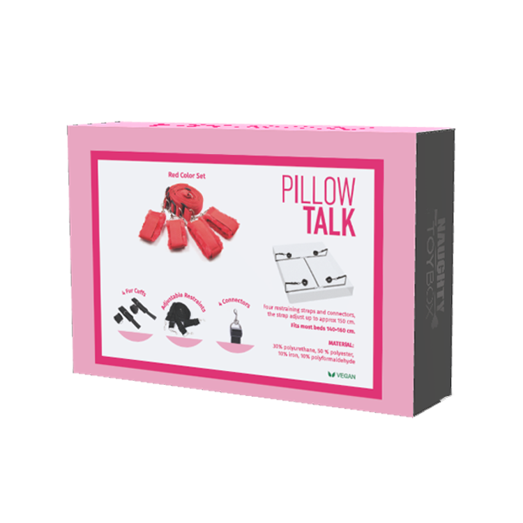 סט קשירה שחור משולב בפרווה PILLOW TALK