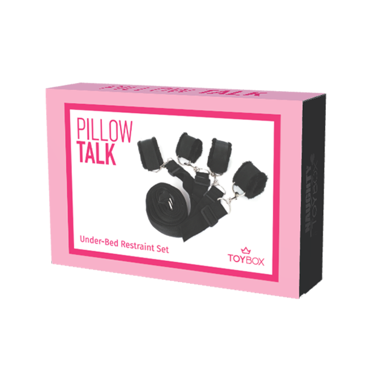 סט קשירה שחור משולב בפרווה PILLOW TALK