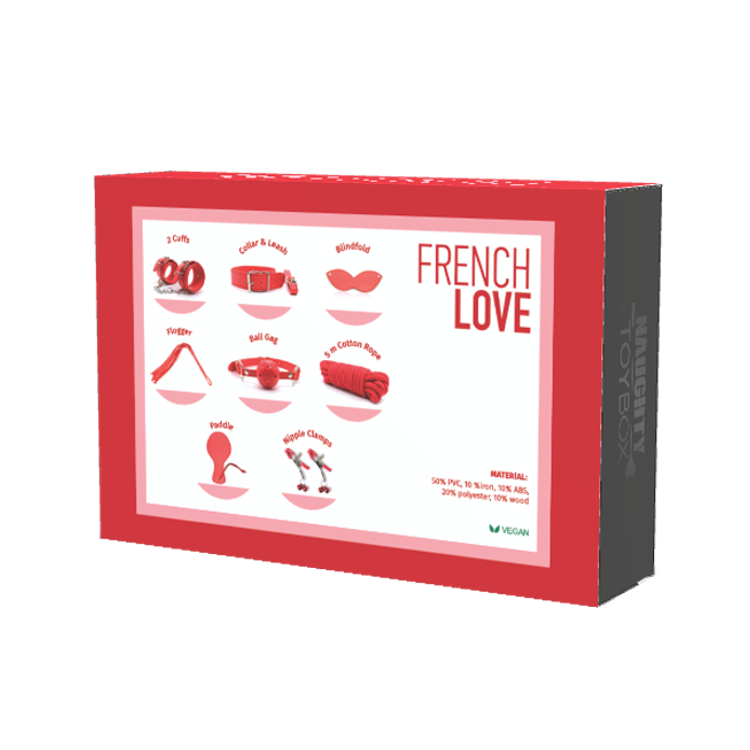 ערכת BDSM אדומה למתחילים 'פרנצ' לאב'