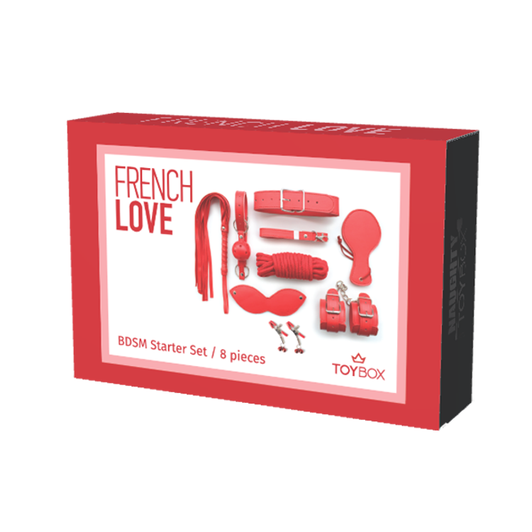 ערכת BDSM אדומה למתחילים 'פרנצ' לאב'