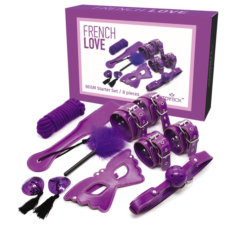 ערכת BDSM סגולה למתחילים 'פרנצ' לאב'