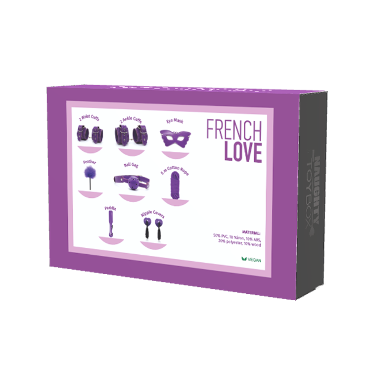 ערכת BDSM סגולה למתחילים 'פרנצ' לאב'