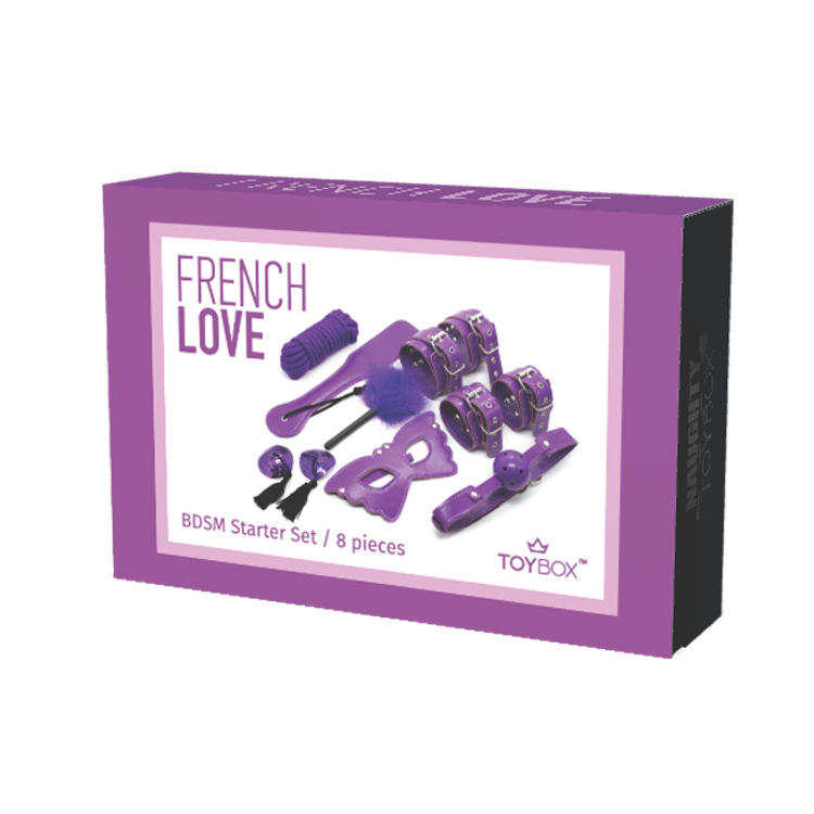 ערכת BDSM סגולה למתחילים 'פרנצ' לאב'