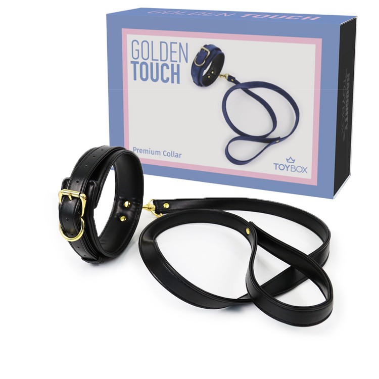 קולר פרימיום 'גולדן טאצ'' שחור