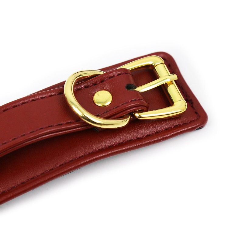 אזיקי ידיים פרימיום אדום יין  Golden Twist