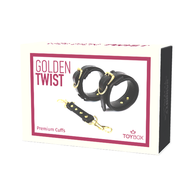 אזיקי ידיים פרימיום אדום יין  Golden Twist