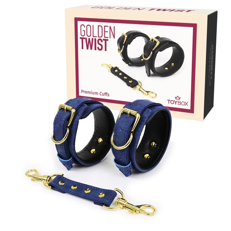 אזיקי ידיים פרימיום כחולים 'גולדן טוויסט'