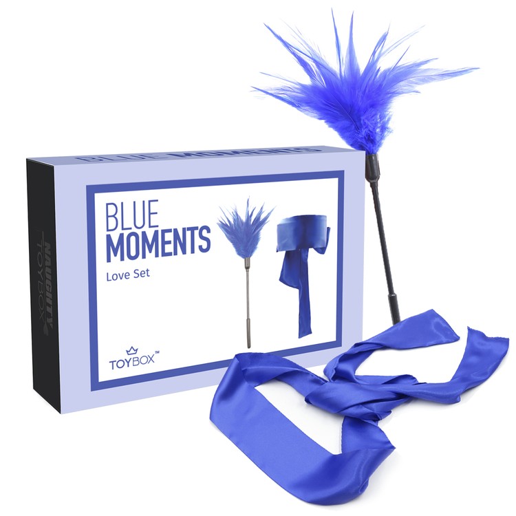 סט נוצת דיגדוג וכיסוי עיניים Blue Moments