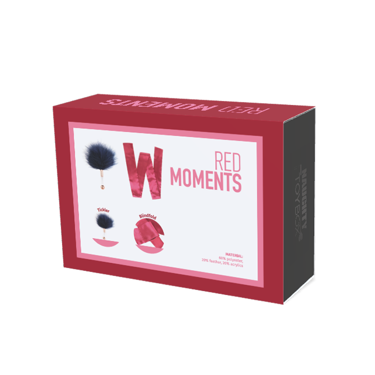 סט נוצת דיגדוג וכיסוי עיניים  'רד מומנט'