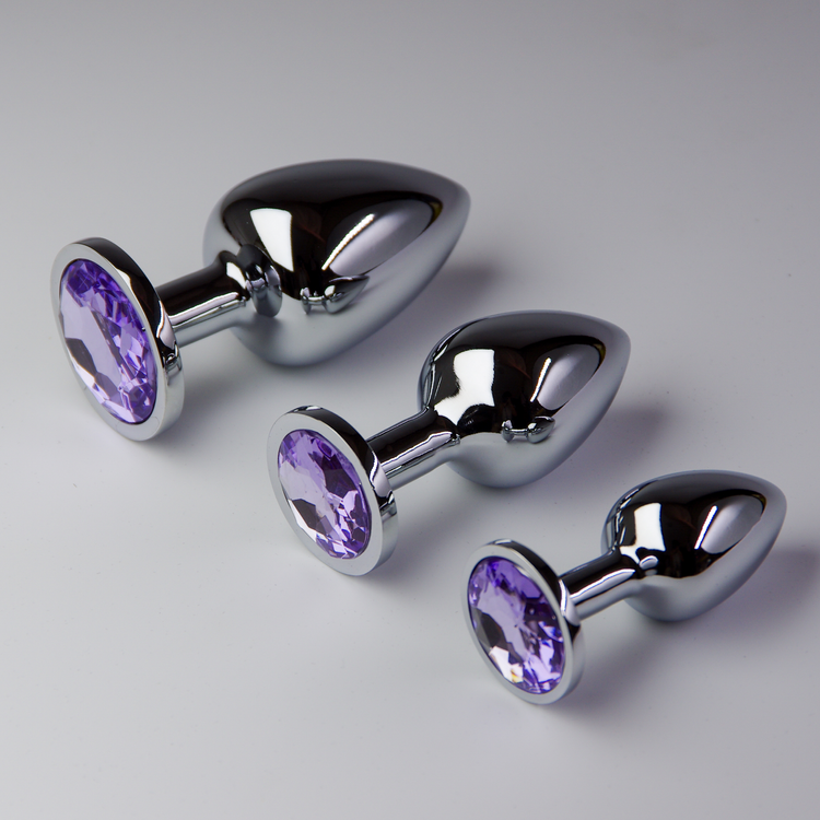 פלאג מתכת יהלום סגול לבנדר