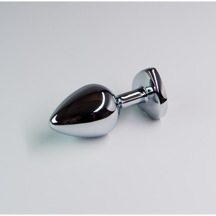 פלאג מתכת יהלום לב שקוף