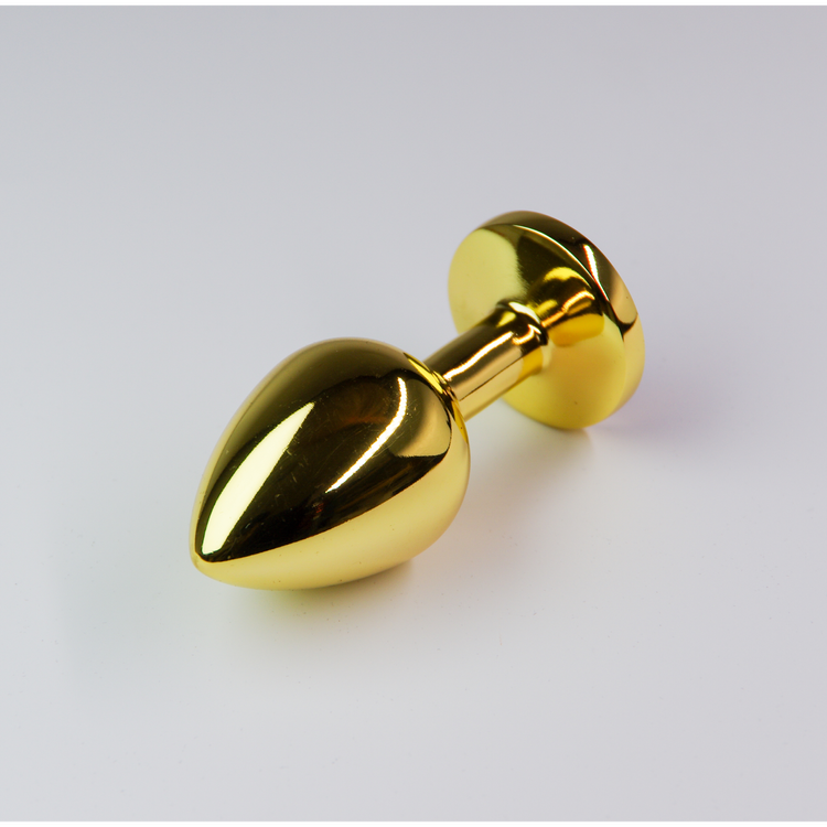 פלאג מתכת זהובה יהלום כחול כהה