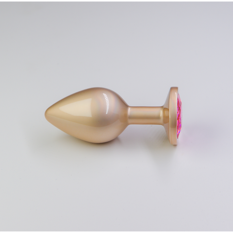 פלאג מתכת פנינה גולד יהלום ורוד