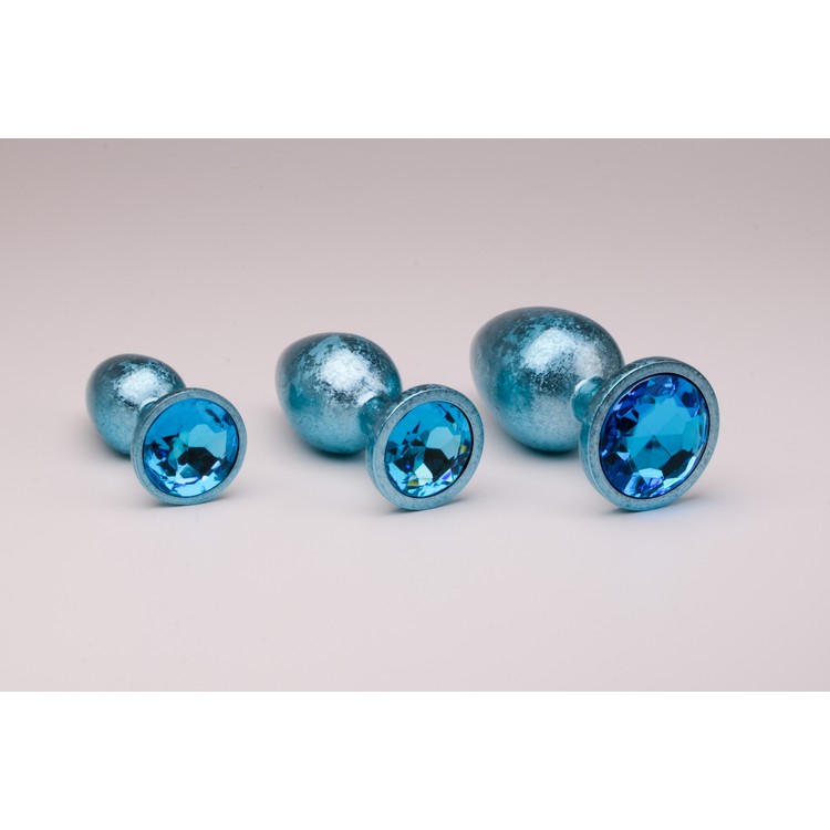 פלאג מתכת כחולה פרוסטי יהלום כחול אקווה