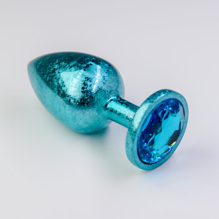 פלאג מתכת כחולה פרוסטי יהלום כחול אקווה